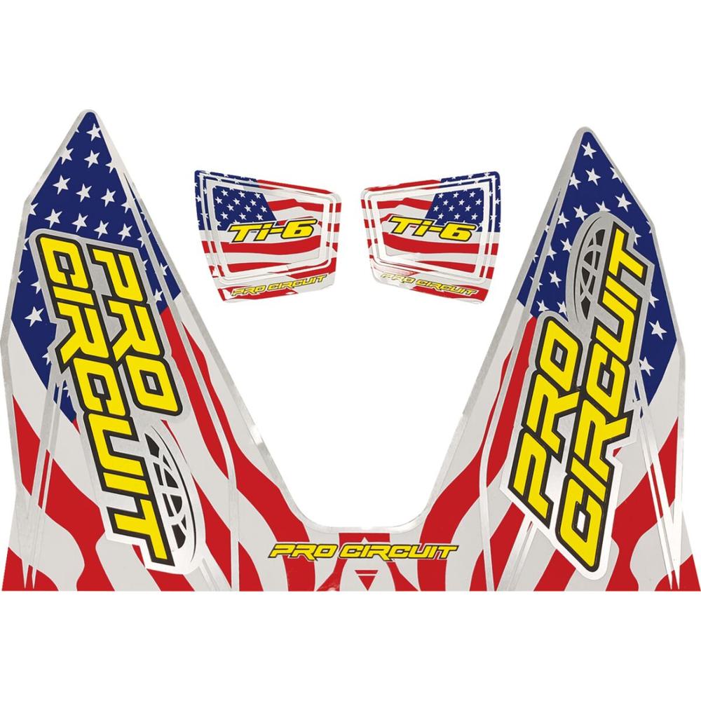 Pro Circuit Ti-6 Exhaust Decals Starsandstripes - FREE UK Shipping, FREE 365 Day Returns | Moto Central