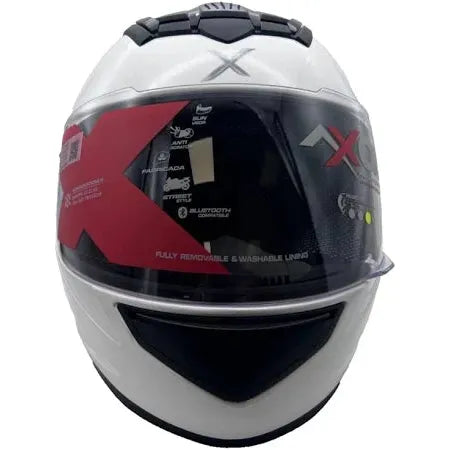 Axor Rage Full Face Helmet Gloss White - FREE UK Shipping, FREE 365 Day Returns | Moto Central