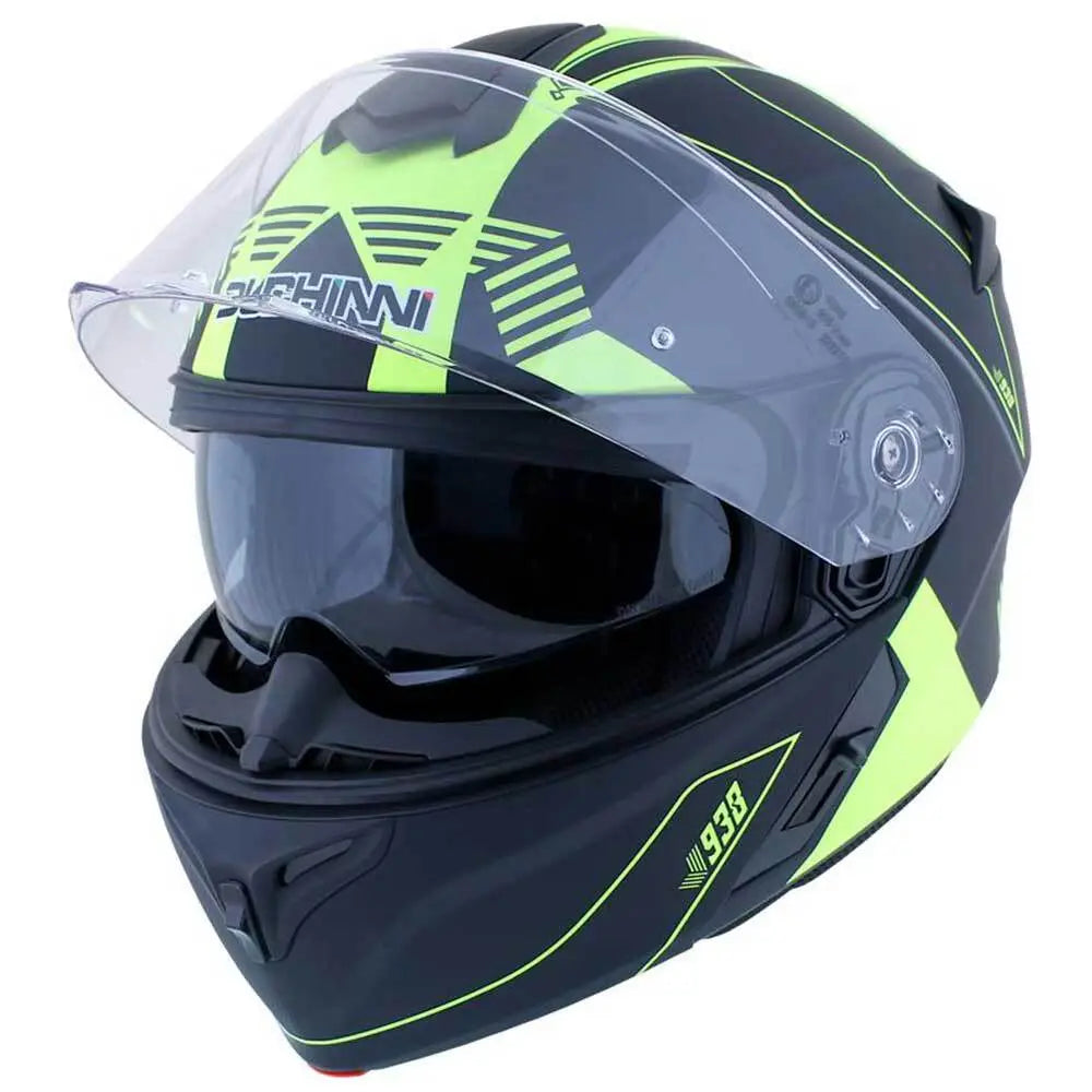 Duchinni D938 Flip-Up Helmet Black / Neon