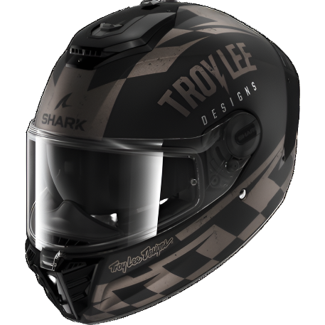 Shark x Troy Lee Designs Spartan RS Full Face Helmet Raceshop Black / Anthracite / Silver - FREE UK Shipping, FREE 365 Day Returns | Moto Central