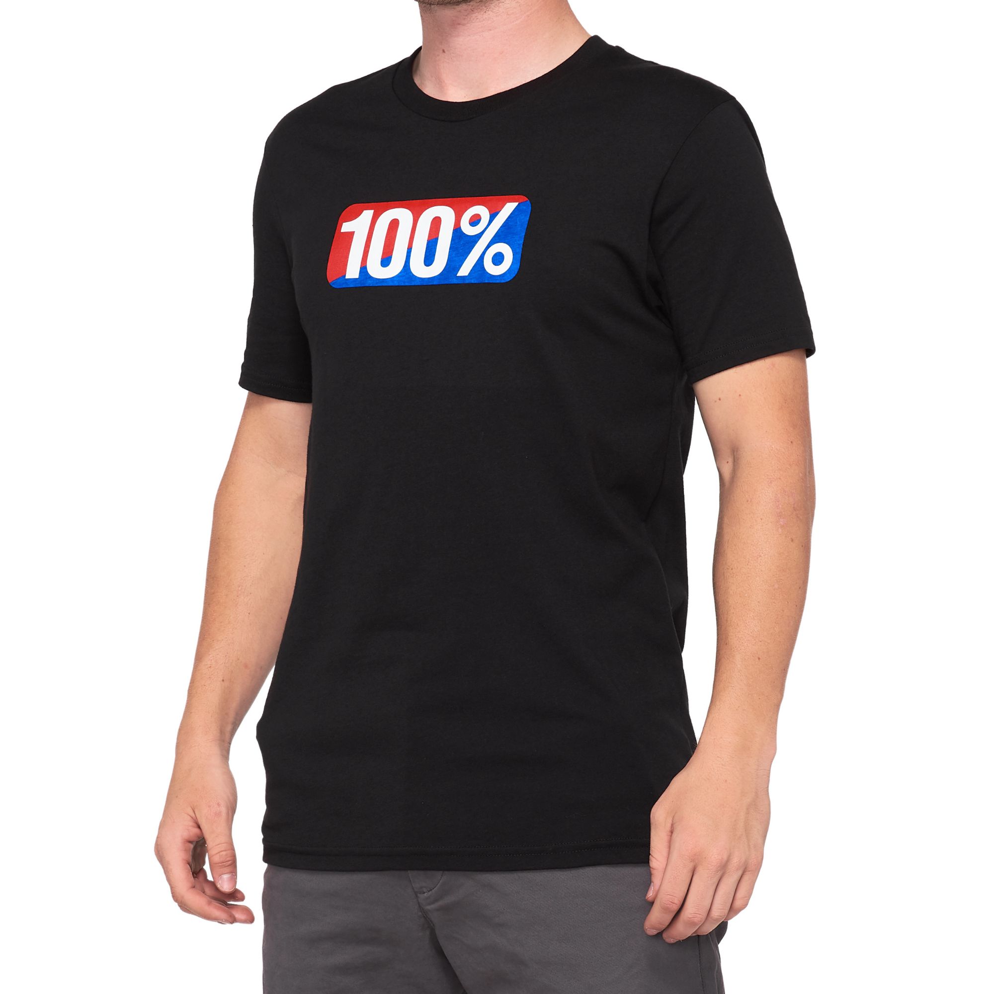 100% Classic T-Shirt Black - FREE UK Shipping, FREE 365 Day Returns | Moto Central