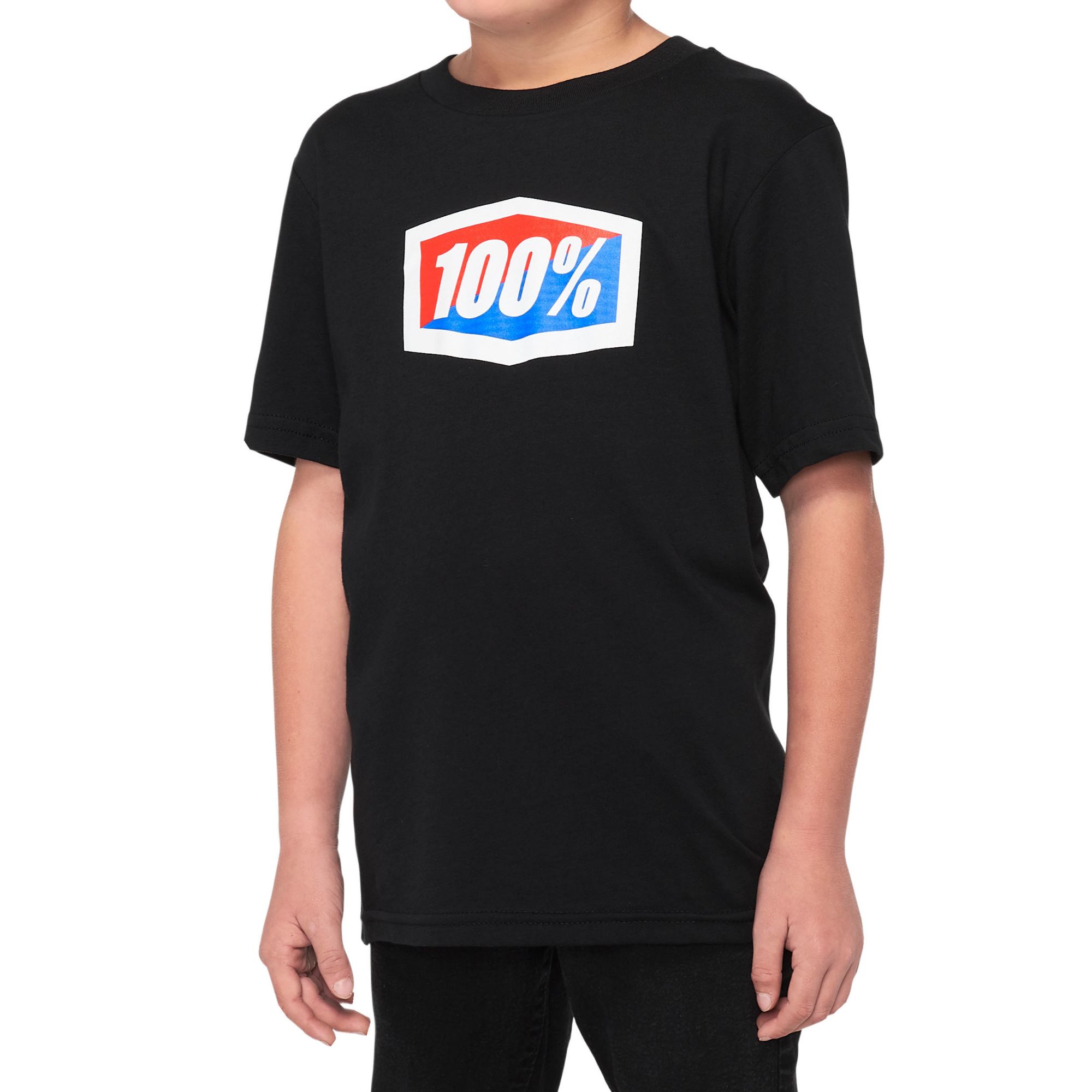 100% Official Youth Short Sleeves Tee Black - FREE UK Shipping, FREE 365 Day Returns | Moto Central