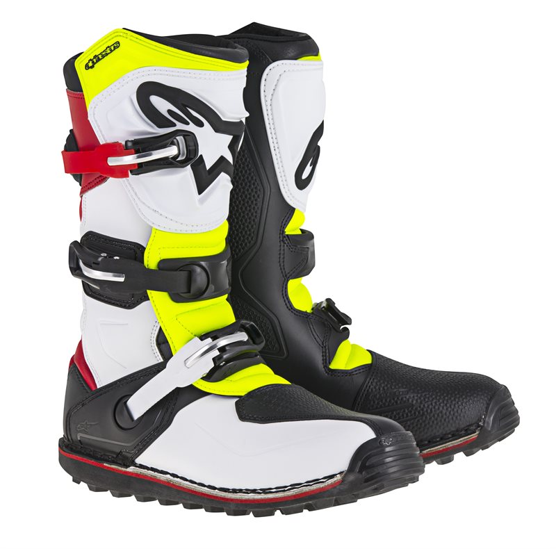 Alpinestars Tech T Off-Road Boots White / Red / Fluo Yellow / Black