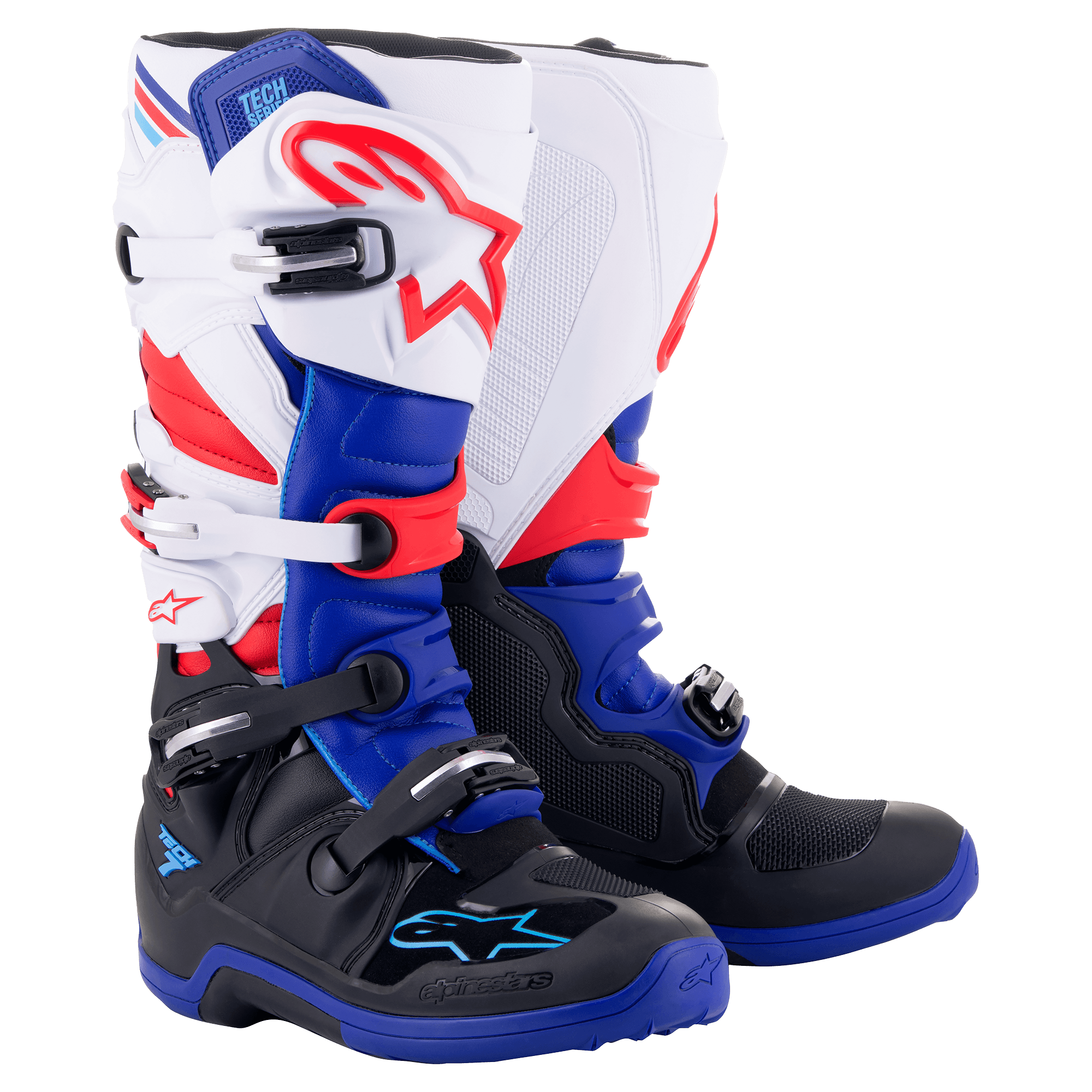 Alpinestars Tech 7 Off-Road Boots Black / Dark Blue / Red / White