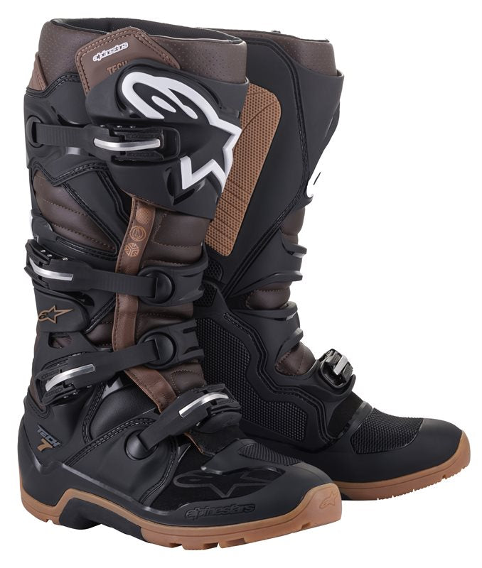 Alpinestars Tech 7 Enduro Off-Road Boots Black / Dark Brown