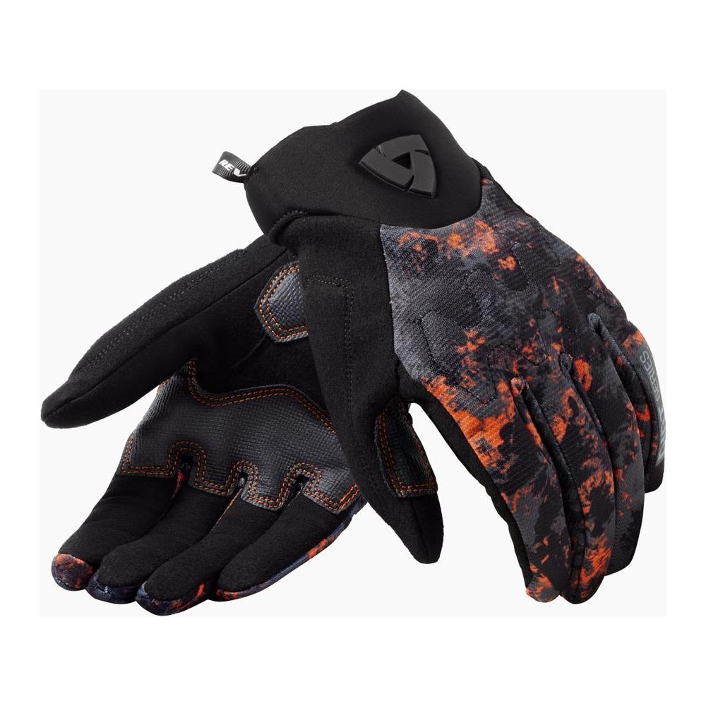 Revit Continent Wind-Blocking Textile Gloves Black / Orange