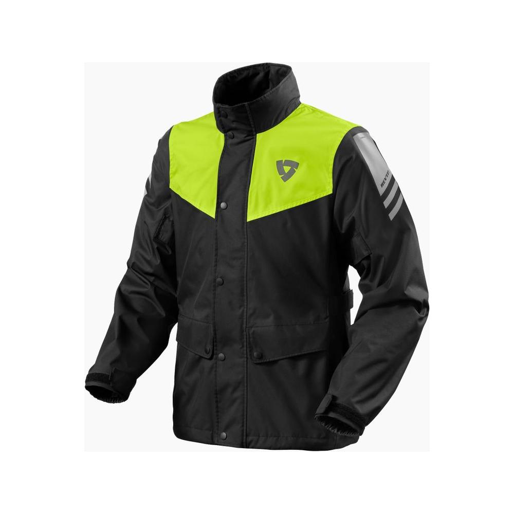 Revit Nitric 4 H2O Rain Over Jacket Black / Neon Yellow