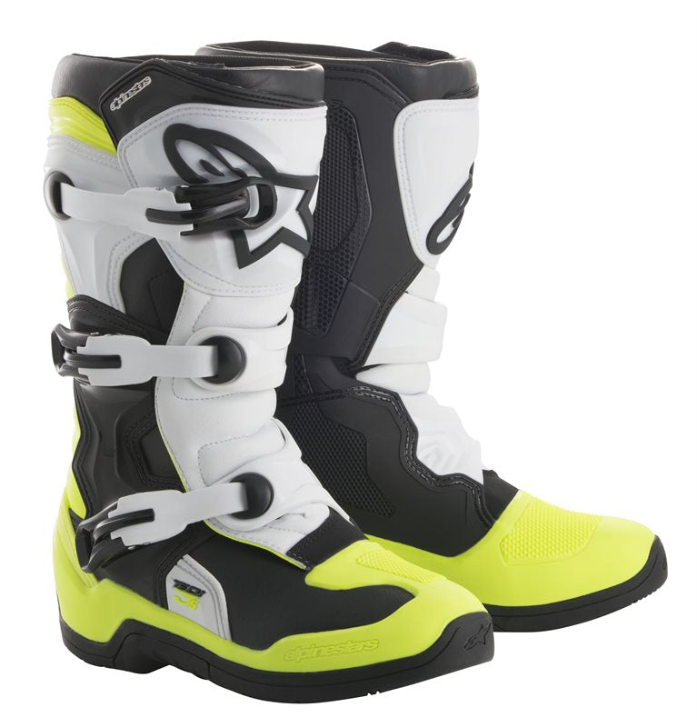 Alpinestars Tech 3S Youth Off-Road Boots Black / White / Fluo Yellow