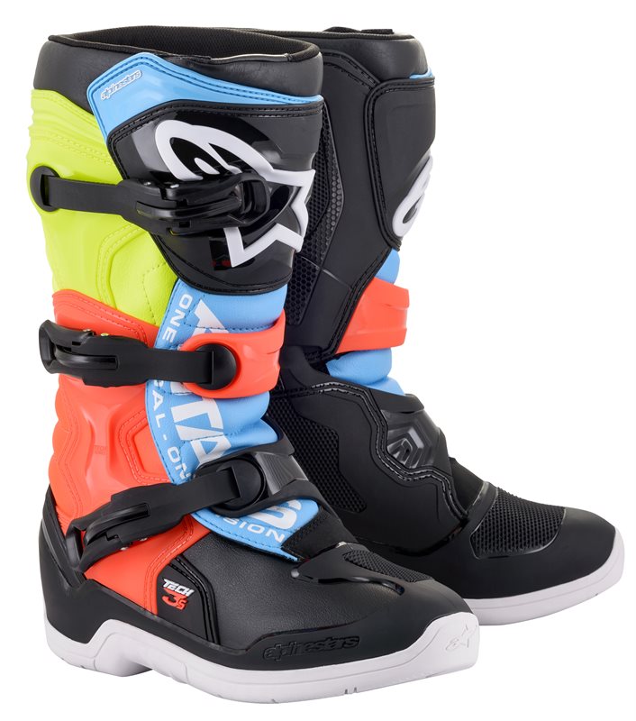 Alpinestars Tech 3S Youth Off-Road Boots Black / Fluo Yellow / Fluo Red