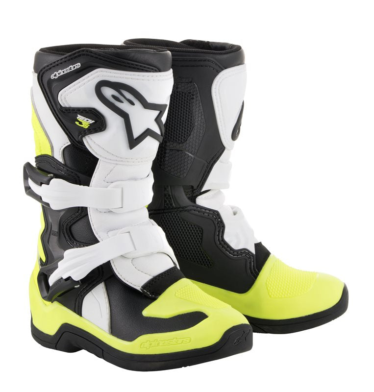 Alpinestars Tech 3S Kids Off-Road Boots Black / White / Fluo Yellow