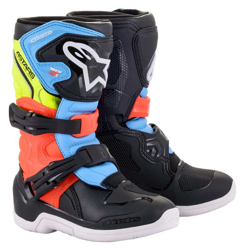 Alpinestars Tech 3S Kids Off-Road Boots Black / Fluo Yellow / Fluo Red