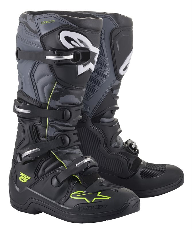 Alpinestars Tech 5 Off-Road Boots Black / Cool Grey / Fluo Yellow