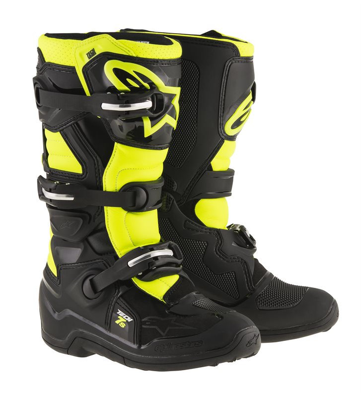 Alpinestars Youth Tech 7 S Off-Road Boots Black / Fluo Yellow