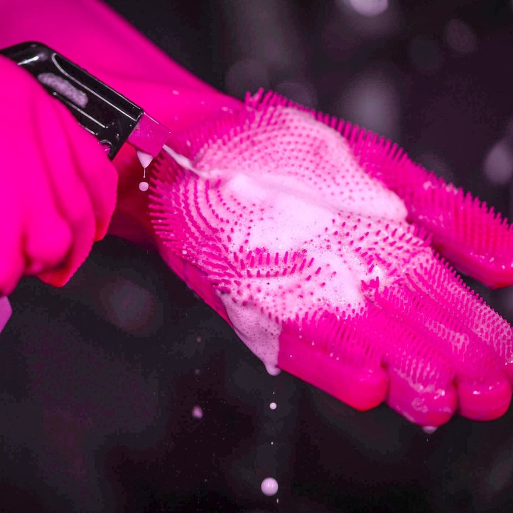 Muc-Off Deep Scrubber Gloves Pink