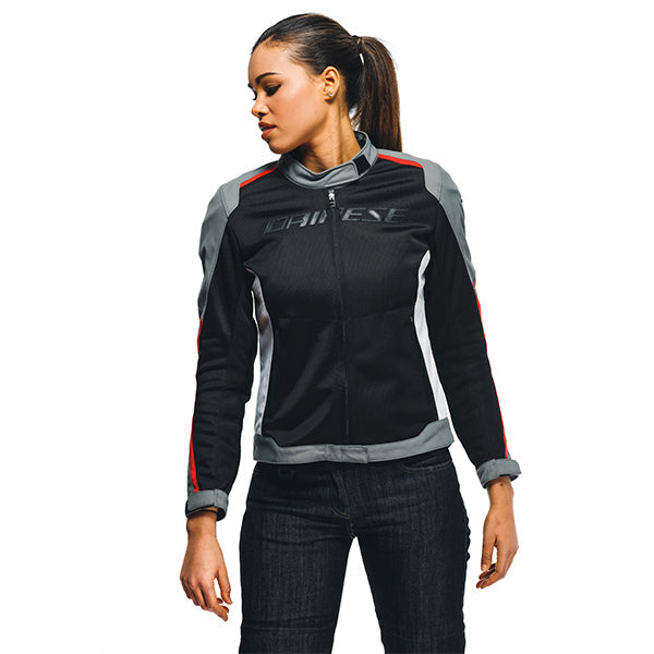 Dainese Hydra Flux 2 Air D-Dry Ladies Textile Jacket Black / Charcoal Grey / Lava Red