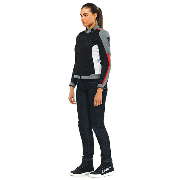 Dainese Hydra Flux 2 Air D-Dry Ladies Textile Jacket Black / Charcoal Grey / Lava Red