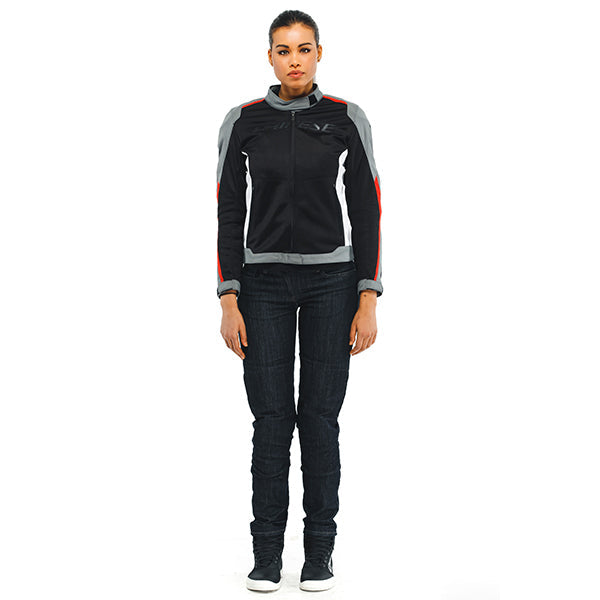 Dainese Hydra Flux 2 Air D-Dry Ladies Textile Jacket Black / Charcoal Grey / Lava Red