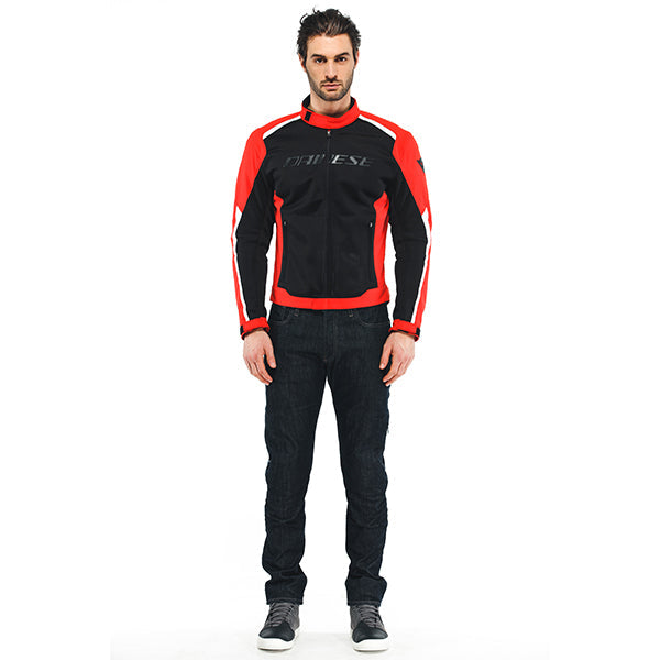 Dainese Hydra Flux 2 Air D-Dry Textile Jacket Black / Lava Red