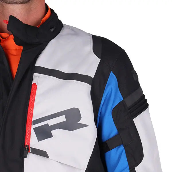 Richa Brutus Touring Gore-Tex Jacket Grey / Blue / Red - FREE UK Shipping, FREE 365 Day Returns | Moto Central