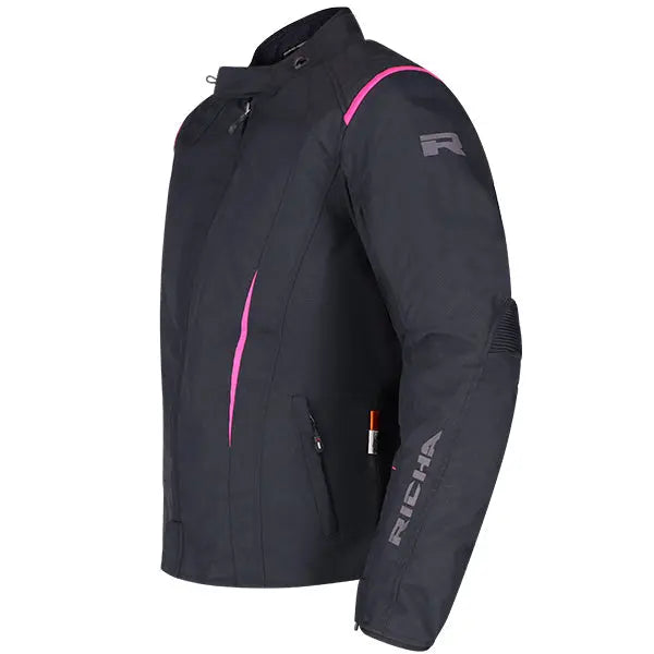 Richa Chloe 2 Ladies Touring Textile Jacket Black / Pink - FREE UK Shipping, FREE 365 Day Returns | Moto Central