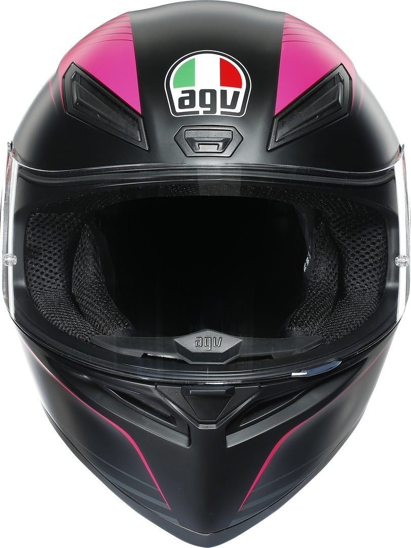 AGV K1 Full Face Helmet Warmup Black / Pink - FREE UK Shipping, FREE 365 Day Returns | Moto Central