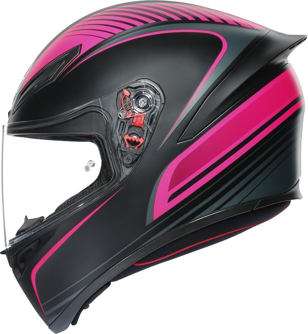 AGV K1 Full Face Helmet Warmup Black / Pink - FREE UK Shipping, FREE 365 Day Returns | Moto Central