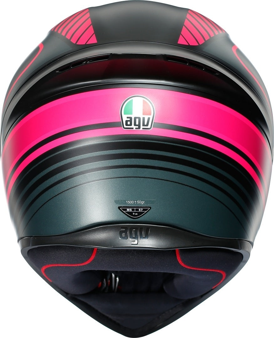 AGV K1 Full Face Helmet Warmup Black / Pink - FREE UK Shipping, FREE 365 Day Returns | Moto Central