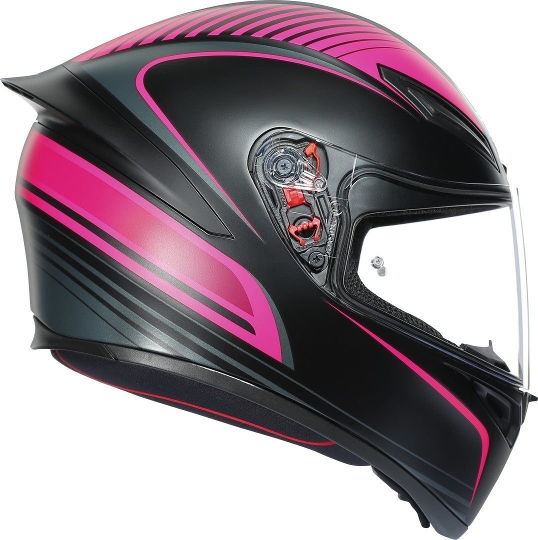 AGV K1 Full Face Helmet Warmup Black / Pink - FREE UK Shipping, FREE 365 Day Returns | Moto Central