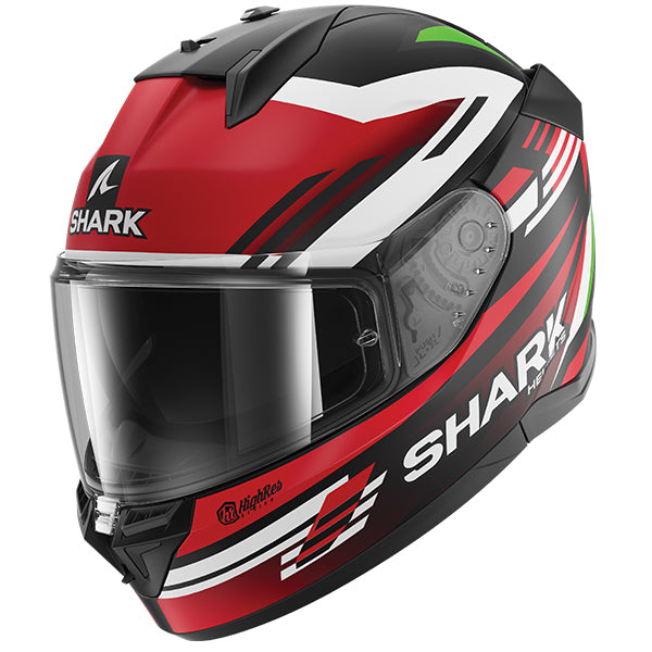 Shark D-Skwal 3 Full Face Helmet Firstlap Matt Black / Red / Green - FREE UK Shipping, FREE 365 Day Returns | Moto Central