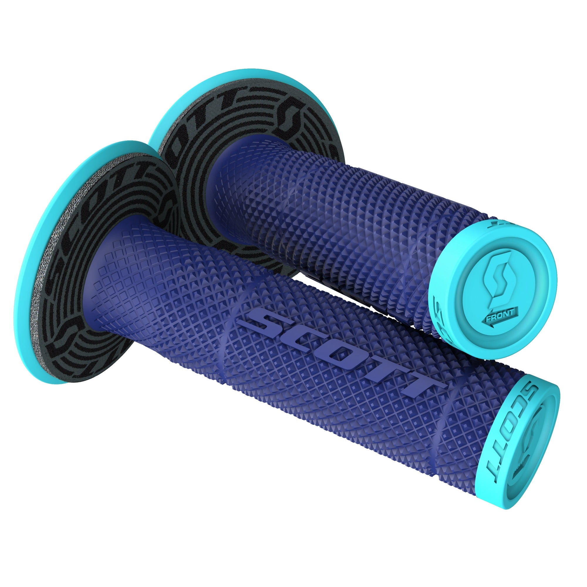 Scott SX 2 + Donut Grip Blue / Dark Blue  - FREE UK Shipping, FREE 365 Day Returns | Moto Central