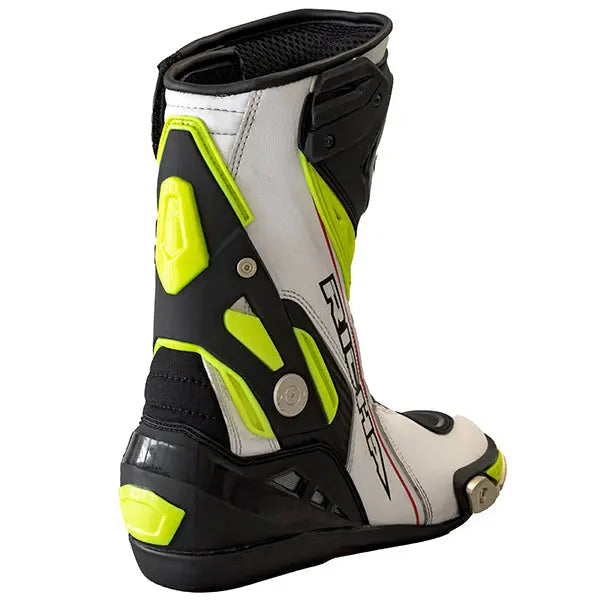 Richa Blade Waterproof Boots White / Black / Fluo Yellow  from Moto Central - Motorcycle Clothing