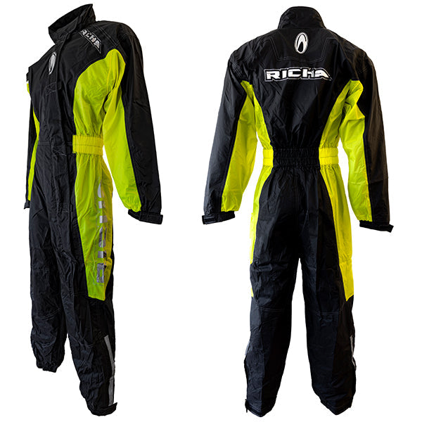 Richa Typhoon Overall One Piece Oversuit Black / Fluo Yellow