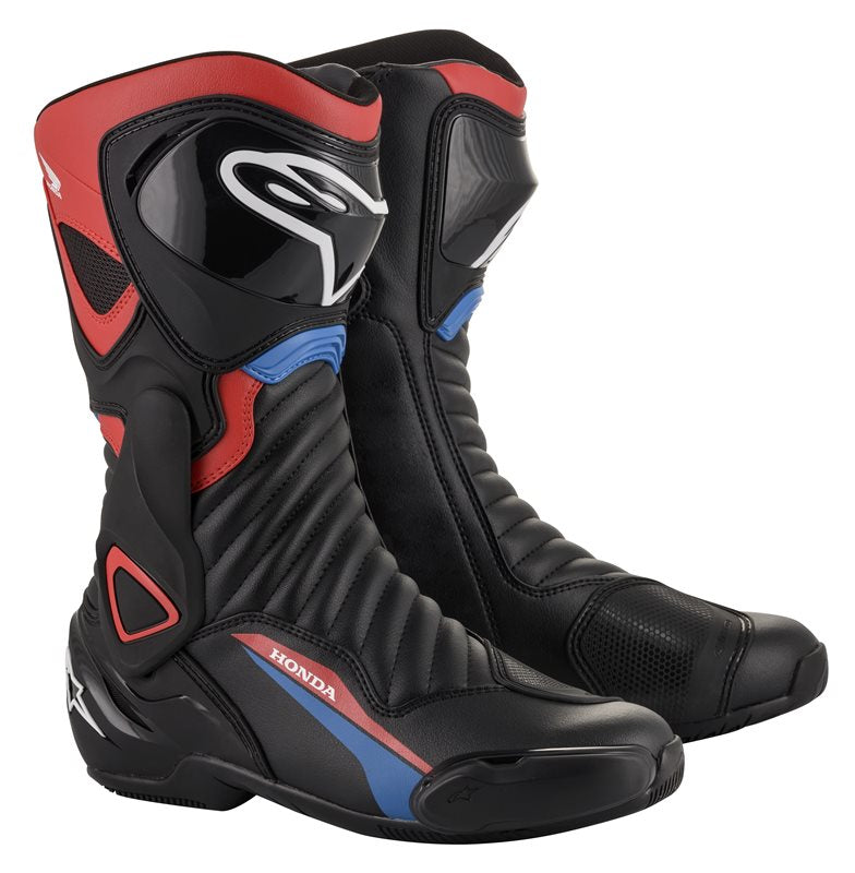 Alpinestars Honda SMX-6 V2 Boots Black / Red / Blue