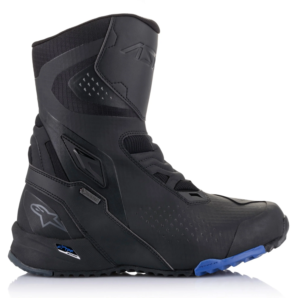 Alpinestars RT-8 Gore-Tex Boots Black / Blue - FREE UK Shipping, FREE 365 Day Returns | Moto Central