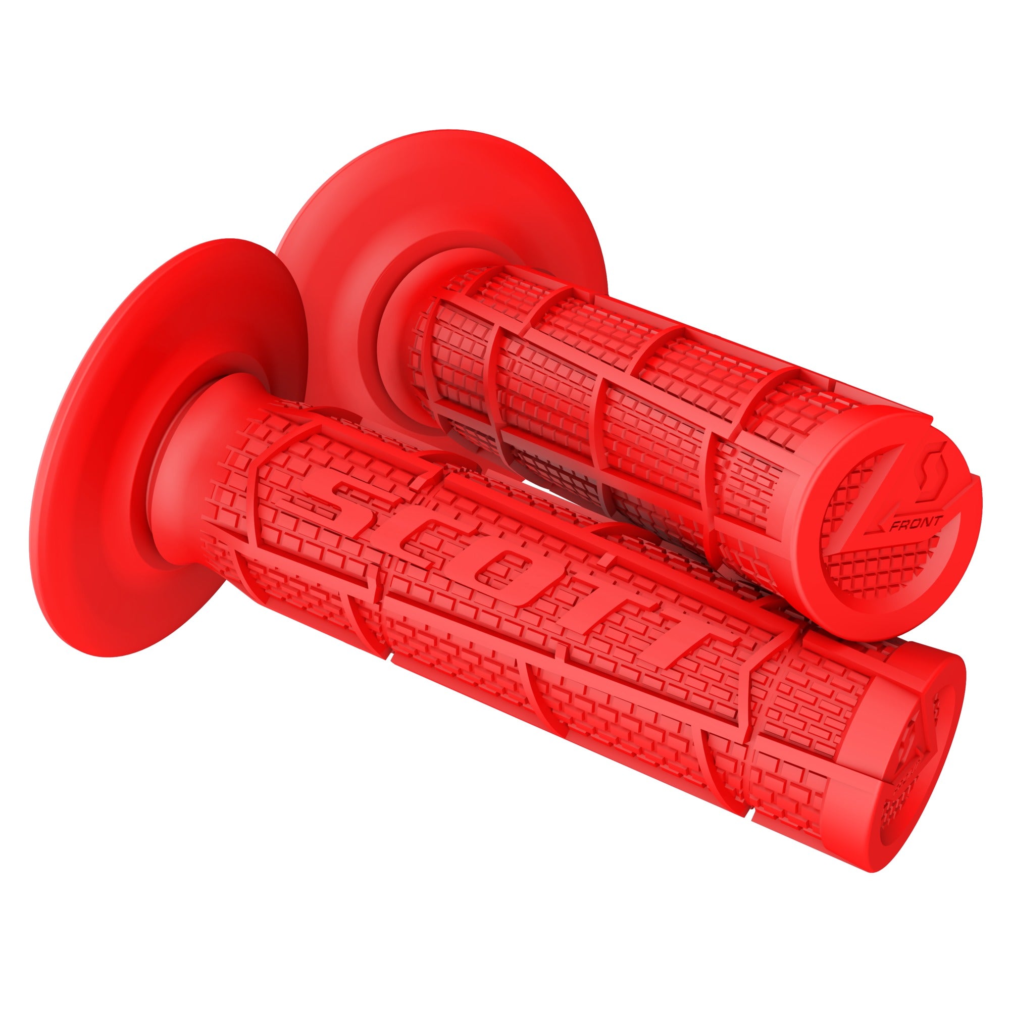 Scott Radial Full Waffle Grip Red  - FREE UK Shipping, FREE 365 Day Returns | Moto Central