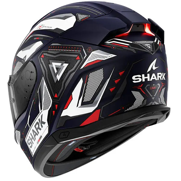 Shark Skwal i3 Full Face Helmet Linik Matt Blue / White / Red - FREE UK Shipping, FREE 365 Day Returns | Moto Central