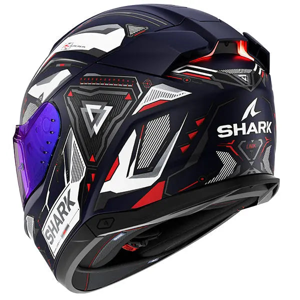 Shark Skwal i3 Full Face Helmet Linik Matt Blue / White / Red - FREE UK Shipping, FREE 365 Day Returns | Moto Central