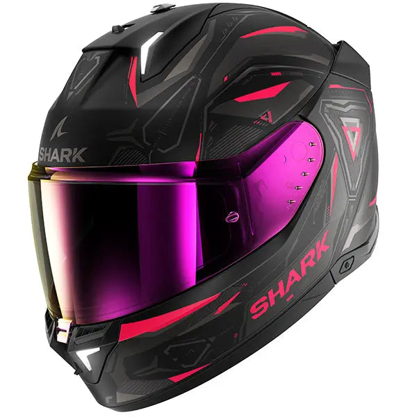 Shark Skwal i3 Full Face Helmet Linik Matt Black / Violet / Anthracite - FREE UK Shipping, FREE 365 Day Returns | Moto Central