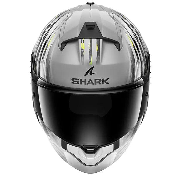 Shark Ridill 2 Full Face Helmet Assya Silver / Anthracite / Yellow - FREE UK Shipping, FREE 365 Day Returns | Moto Central