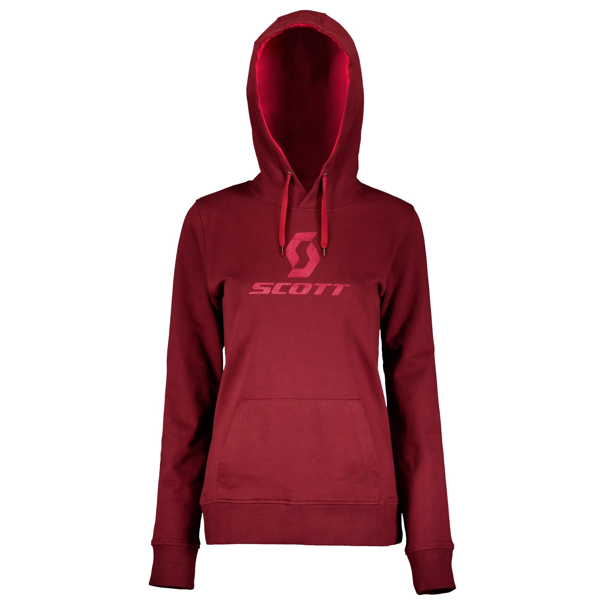 Scott 10 Icon Long Sleeves Ladies Hoodie Mahogany Red