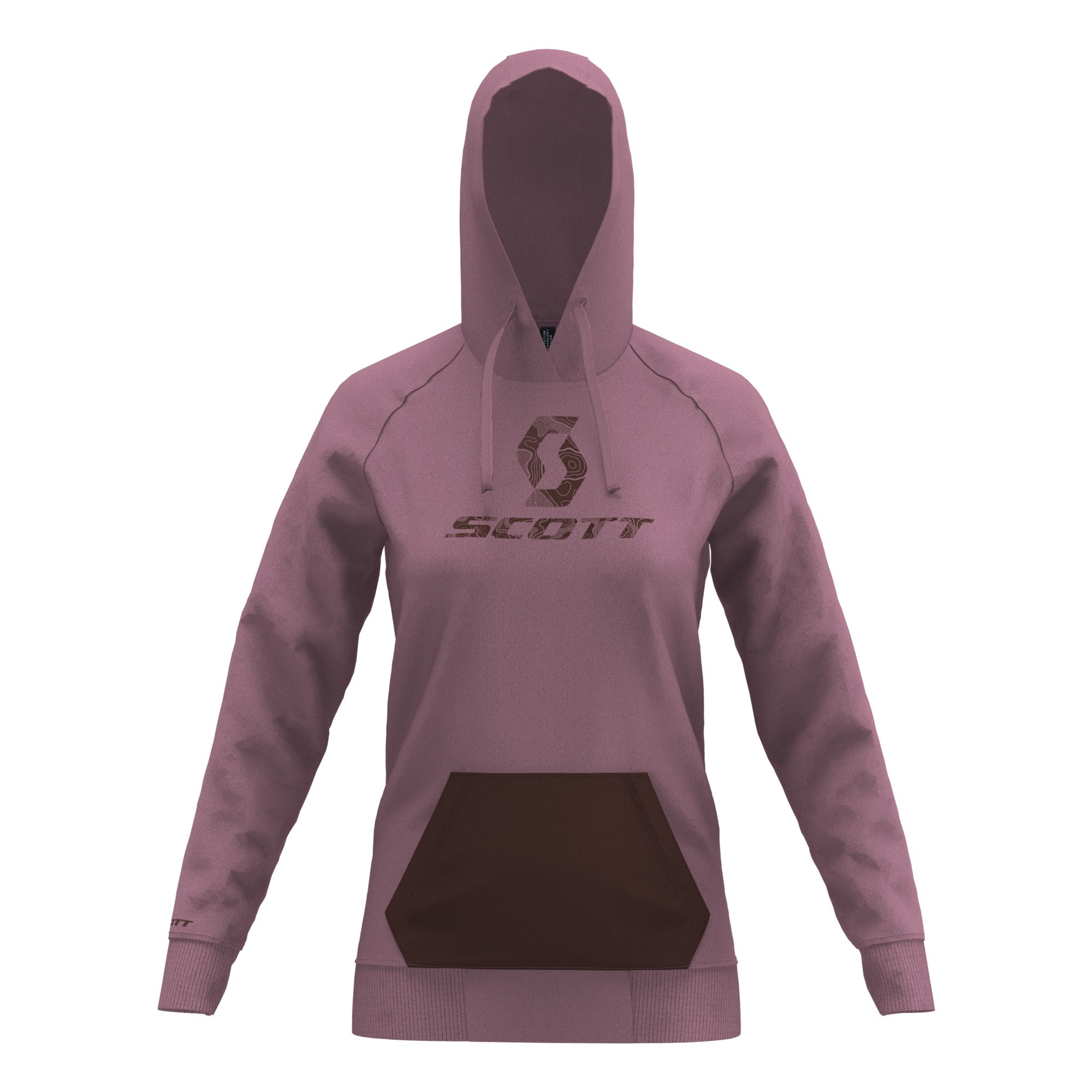 Scott 10 Icon Long Sleeves Ladies Hoodie Cassis Pink / Maroon Red