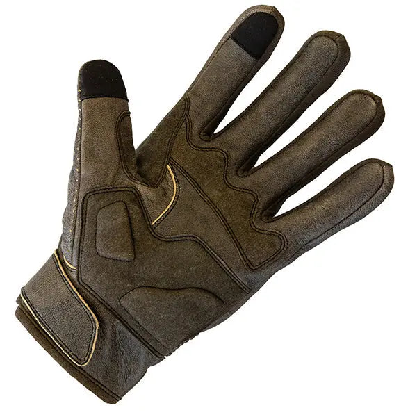 Richa Triton Leather Gloves Black / Brown - FREE UK Shipping, FREE 365 Day Returns | Moto Central