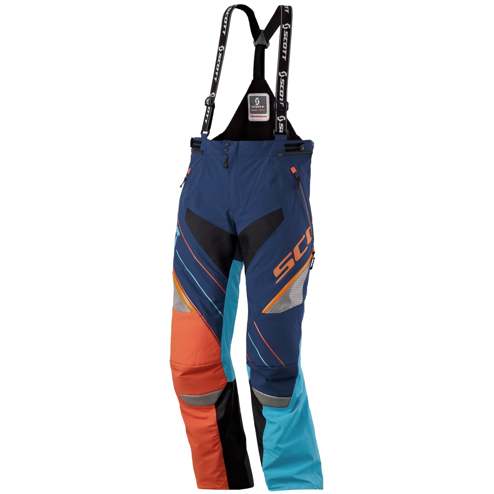 Scott Shell Pro Textile Trouser Aqua Blue / Orange