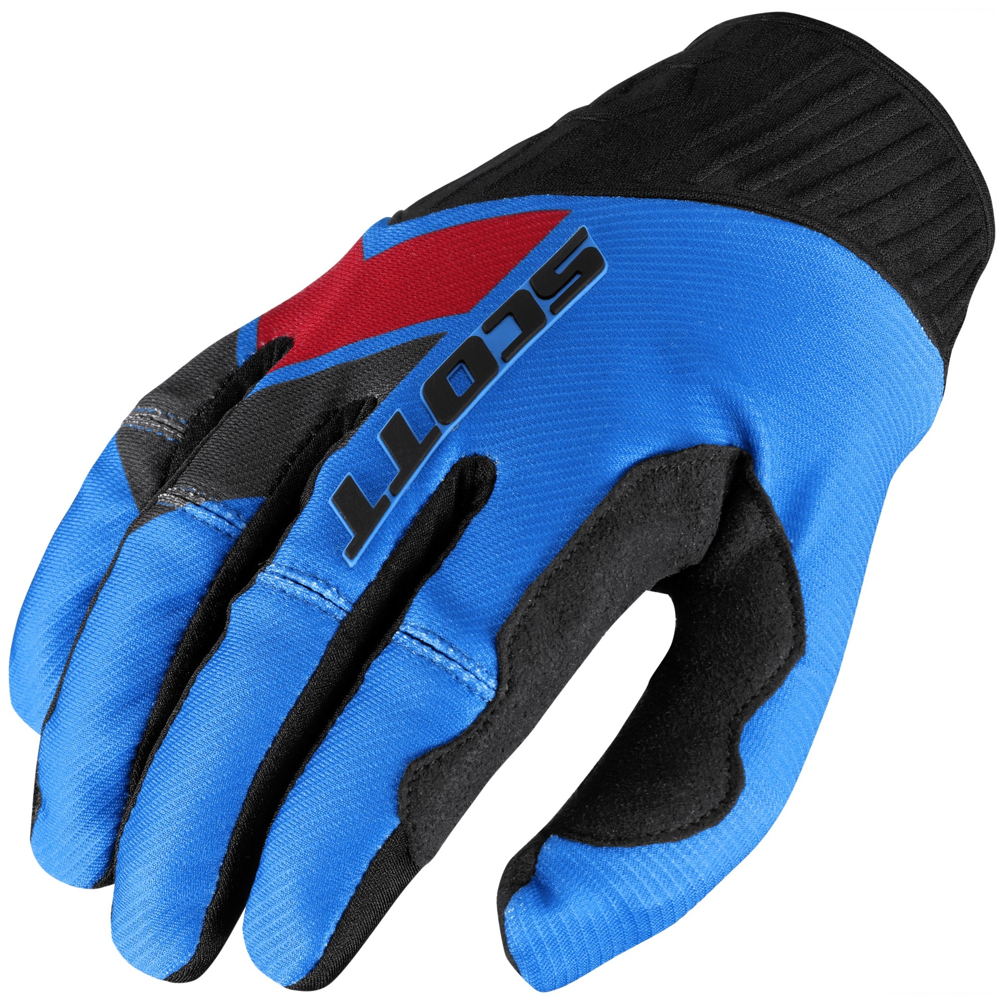 Scott 450 Podium Gloves Blue / Red  - FREE UK Shipping, FREE 365 Day Returns | Moto Central