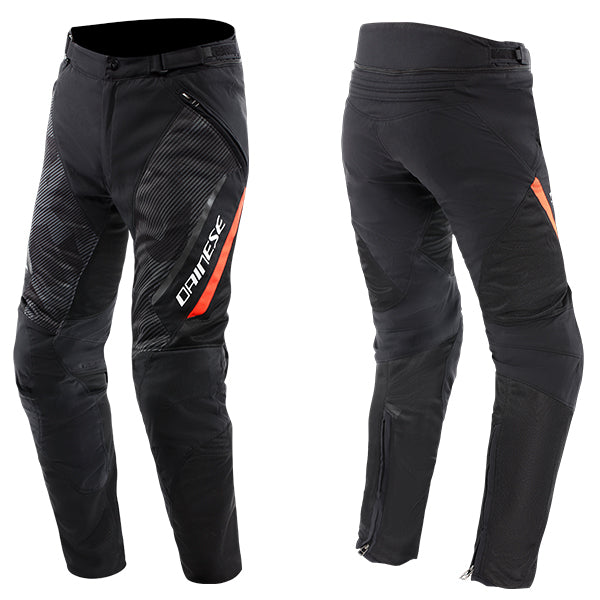 Dainese Drake 2 Super Air Textile Trouser Black / Fluo Red