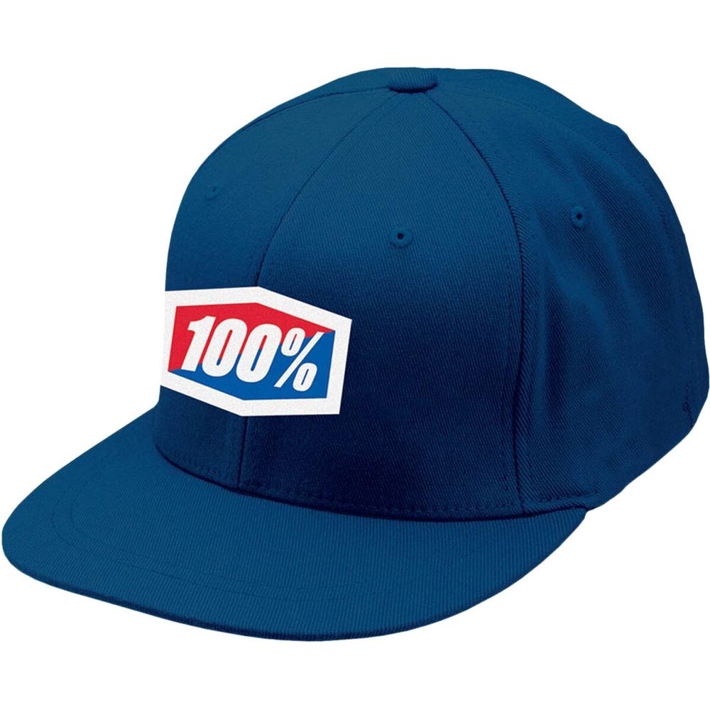 100% Official Flexfit Hat Red / Royal Blue / White