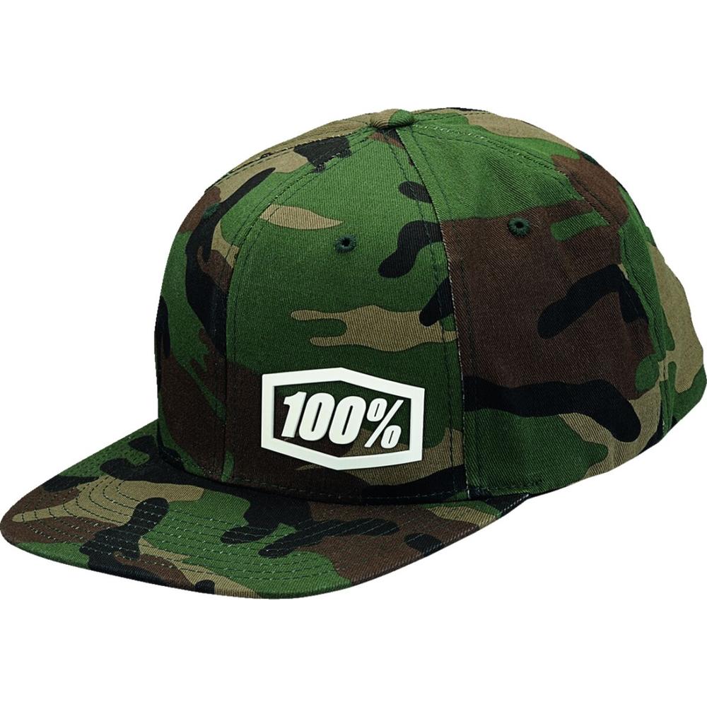 100% Machine Snapback Hat Camo Green / Tan