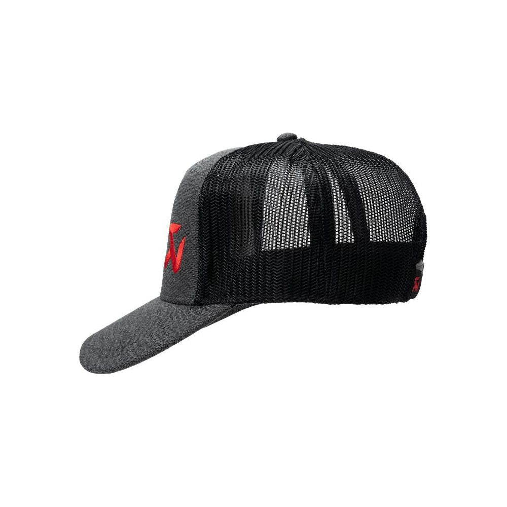 Akrapovic Logo Trucker Hat Black / Dark Grey - FREE UK Shipping, FREE 365 Day Returns | Moto Central