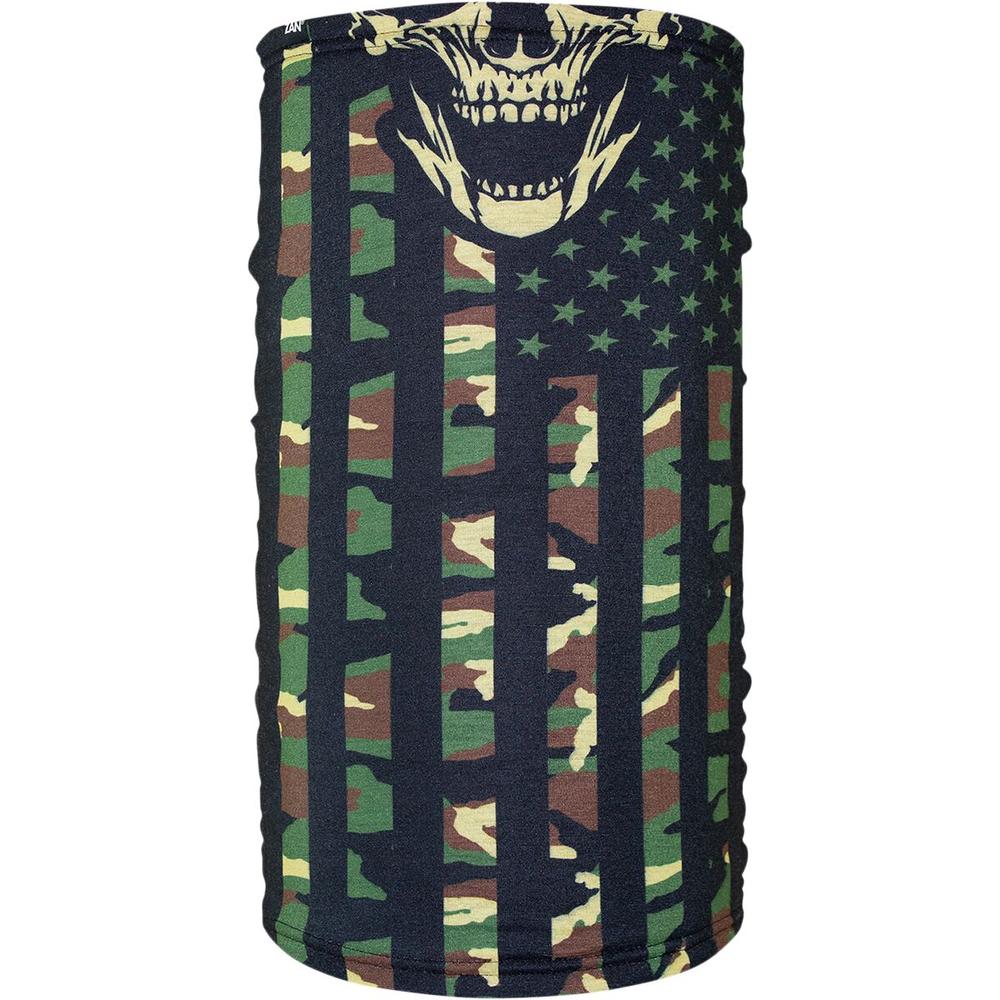 ZAN Motley Tube Fleece Lined Neck Tube Black / Camo Green