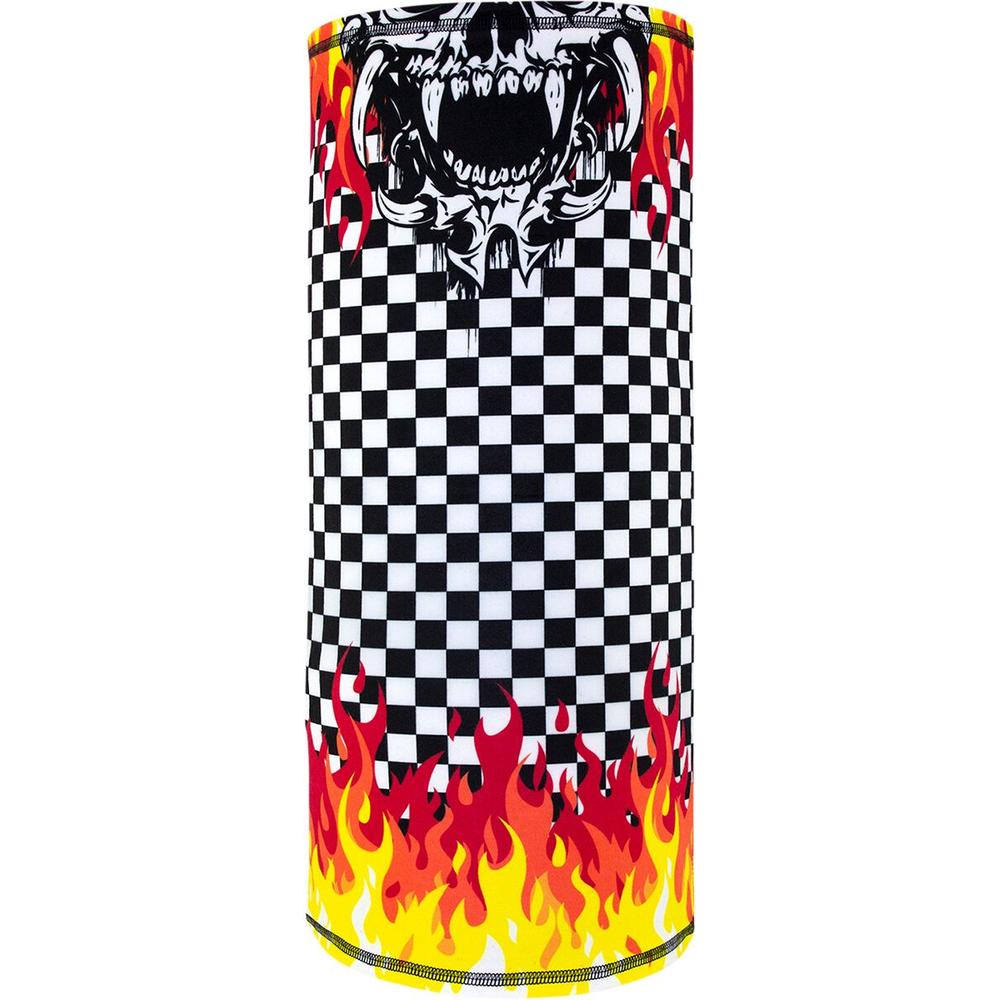 ZAN Motley Tube SportFlex Neck Tube Checkered Flames  - FREE UK Shipping, FREE 365 Day Returns | Moto Central